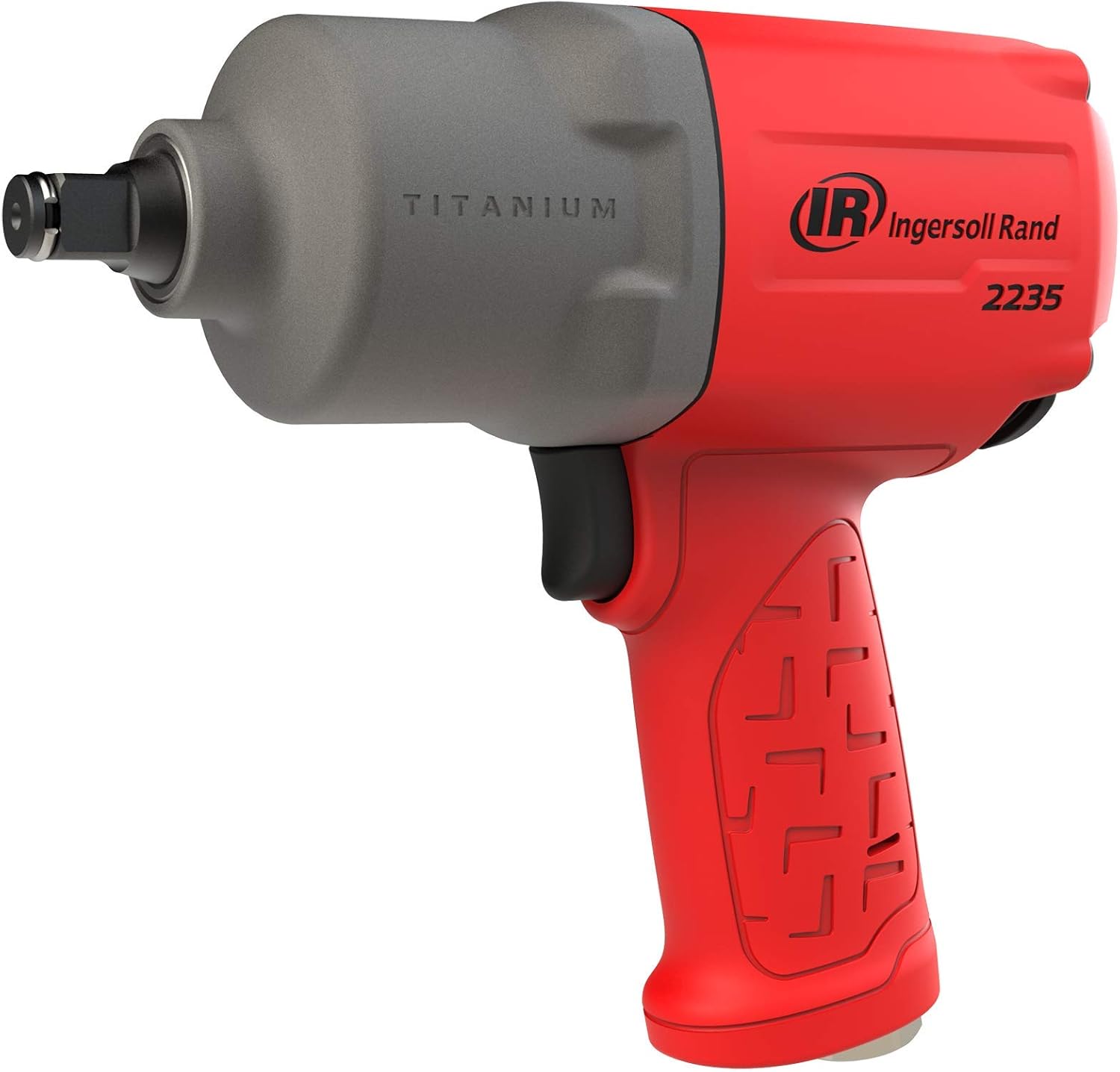 Ingersoll Rand 2235TiMAX-R Llave de impacto neumática de 12 pulgada, color rojo y llave de impacto neumática de 34 pulgadas 2145QiMAX de 34