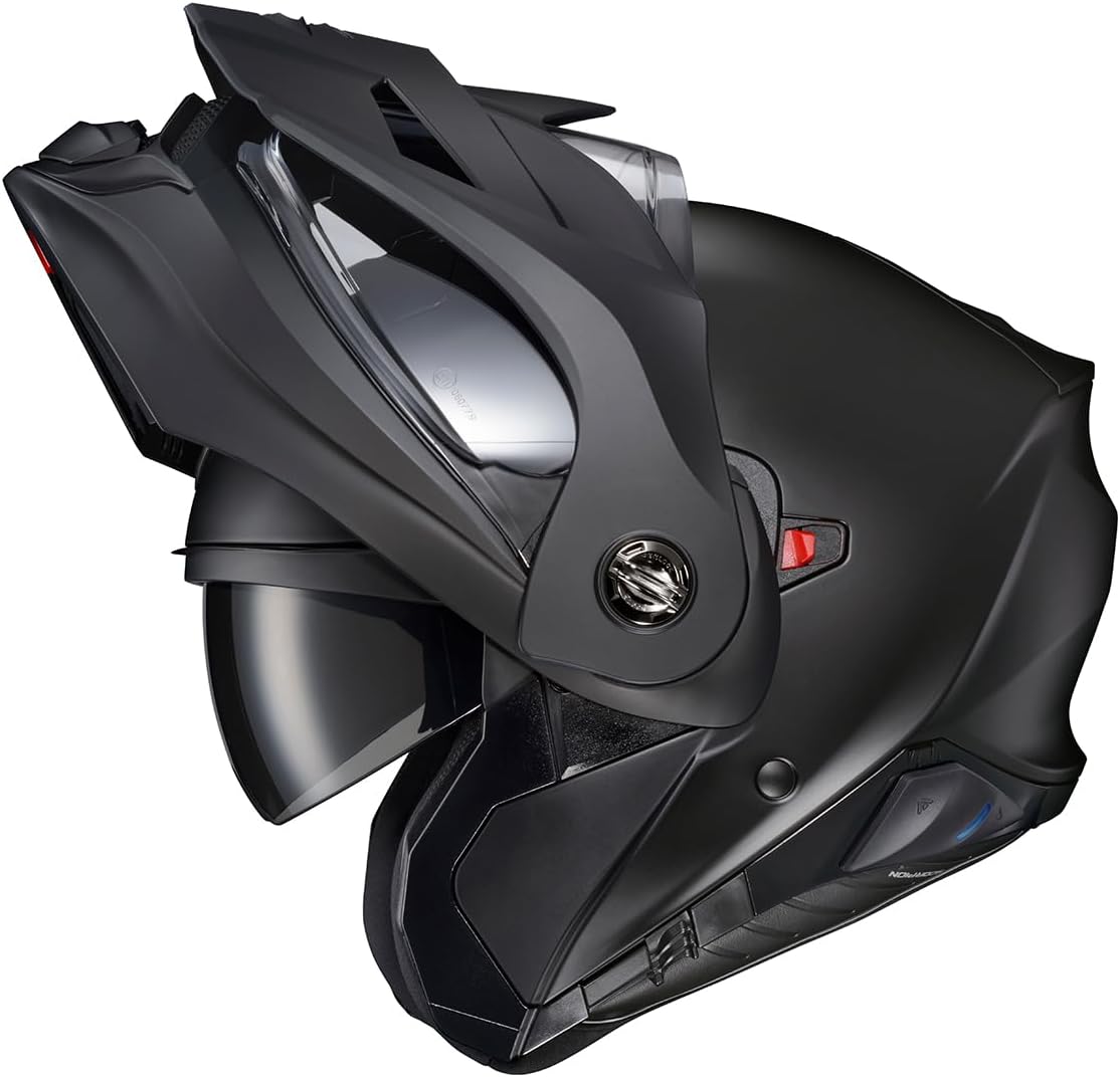 ScorpionEXO AT960 Modular Adventure Street – Casco de motocicleta para adultos con sistema de comunicación Bluetooth EXO-COM integrado, aprobado por