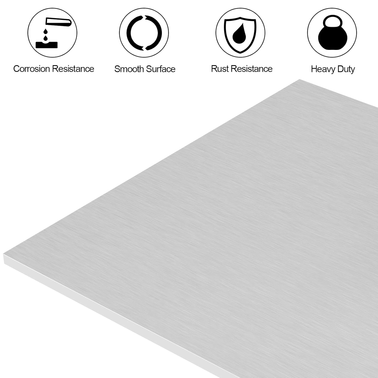 Paquete de 2 chapas de aluminio 6061 T651 de 6 x 16 x 14 (0.236 in) de grosor, placa de aluminio llana plana cubierta con película protectora,