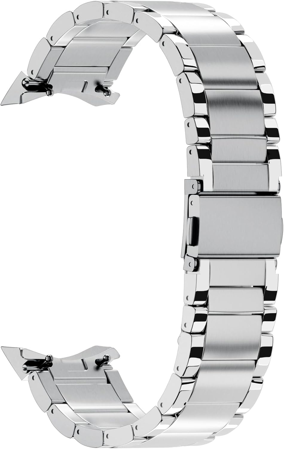 LDFAS Compatible con Samsung Galaxy Watch 6 Classic de 1.77 pulgadas y 1.73 pulgadas, correa de reloj de metal de acero inoxidable de 0.78 pulgadas