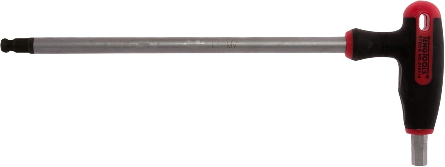 Teng Tools 510505 – Llave hexagonal con mango en T de extremo de bola métrica de 0.197 in, color plateado