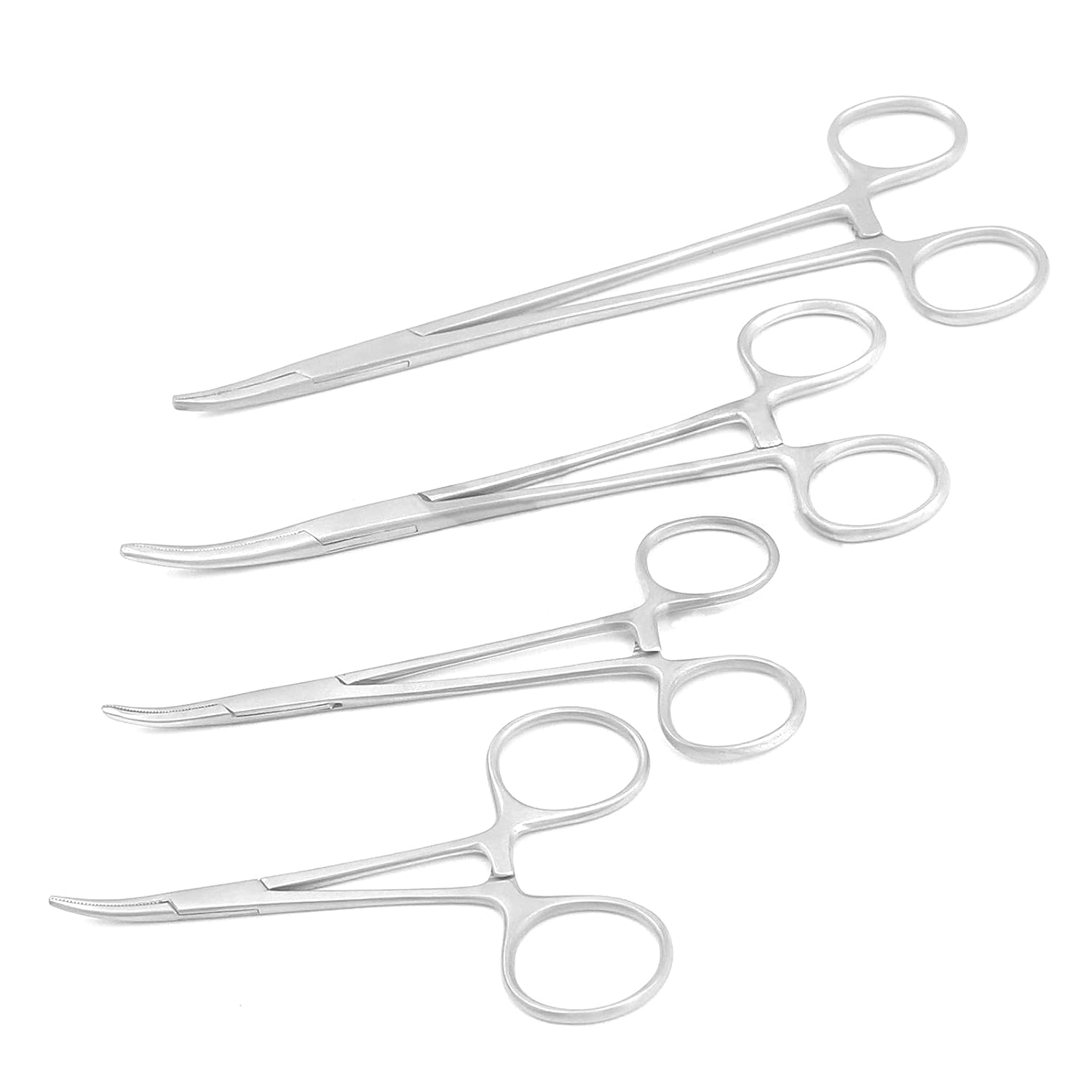 OdontoMed2011 – Juego de 4 hemostatos curvados (3.5″, 5″, 6.25″, 8″) ideal para EMT, Dental, Hobby, Pesca, Electrónica, Poda, Taxidermy y más