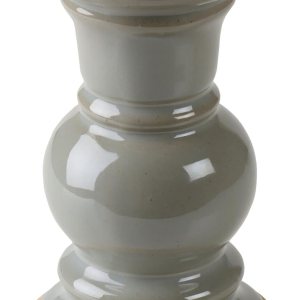 Elements Portavelas de cerámica gris de 4.29 x 4.29 x 7.13 pulgadas, acabado ligeramente envejecido, para uso con velas de pilar sin llama o cera de Elements Portavelas de cerámica gris de 4.29 x 4.29 x 7.13 pulgadas, acabado ligeramente envejecido, para uso con velas de pilar sin llama o cera de