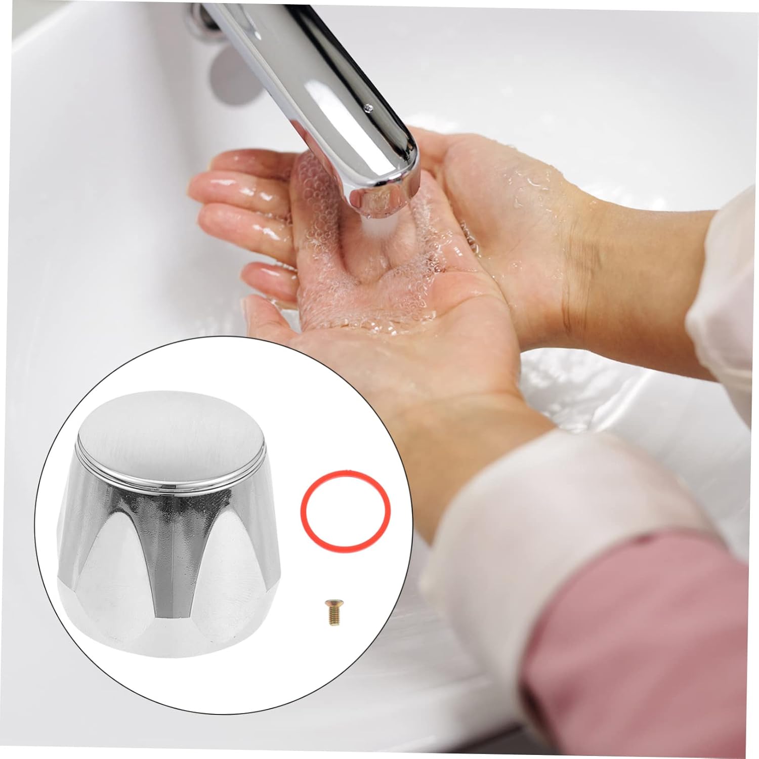 DOITOOL 15 piezas de pomos de ducha para rueda de mano, accesorio de bañera, mango de ducha, accesorios rojos, accesorios para bañera, grifo de