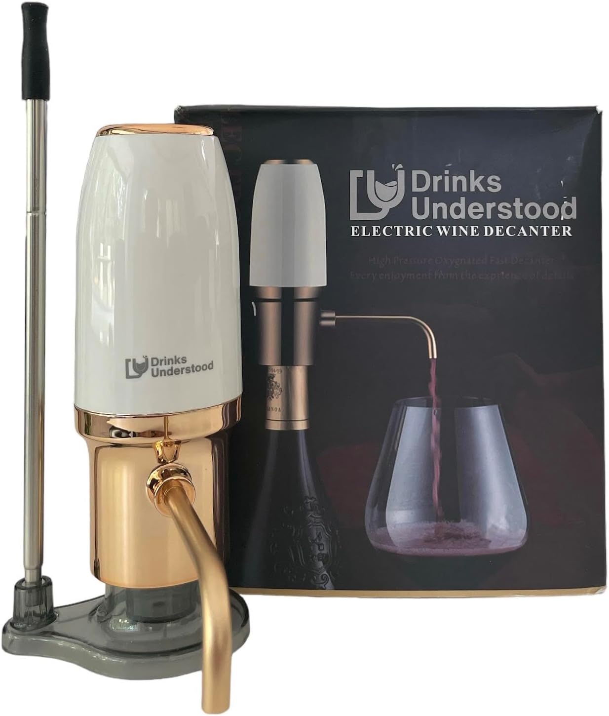 Aireador automático de vino, vertedor de vino, decantador inteligente eléctrico portátil de un solo toque, el mejor dispensador de vino con bomba de