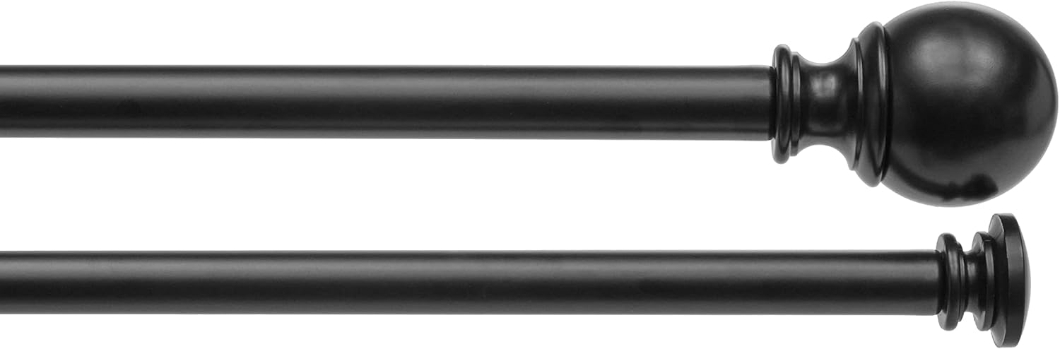 Tienda Basics – Cortinero de 1 pulgada  2.54 cm. con remates redondos en los extremos.