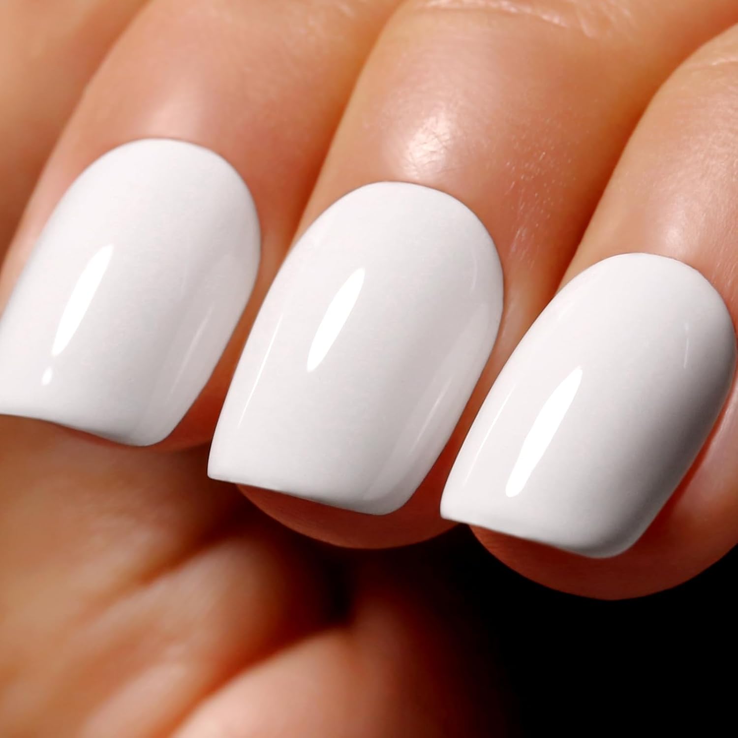 Ozzeal Esmalte en gel, 1 unidad de esmalte de uñas de gel blanco de 0.5 onzas líquidas, esmalte de uñas de gel semipermanente LED UV, arte para