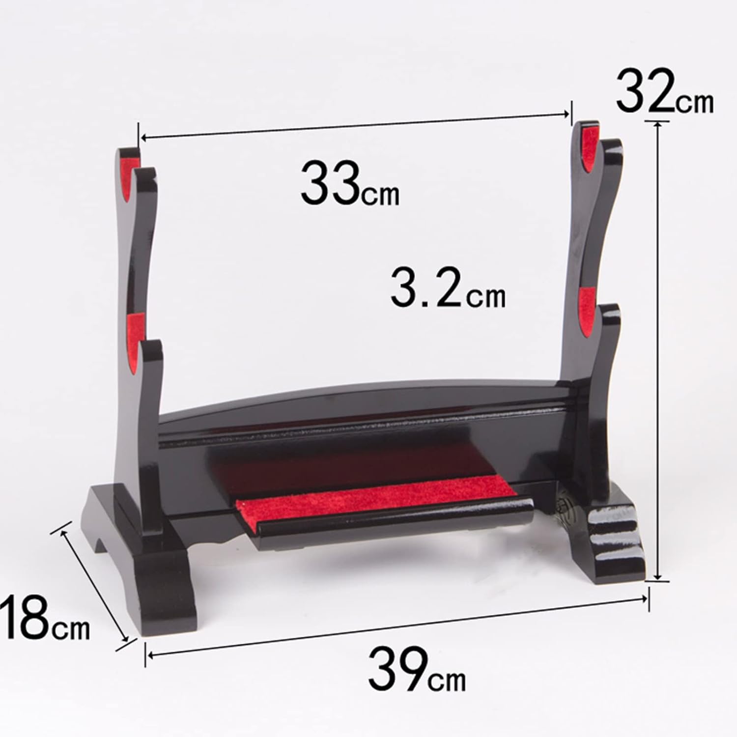 Sword Stand Holder – Floor Standing Display Weapon Racks Support for All Sword, 1,2,3 Layer Black Samurai Sword Hanger Stand Rack Standing Display