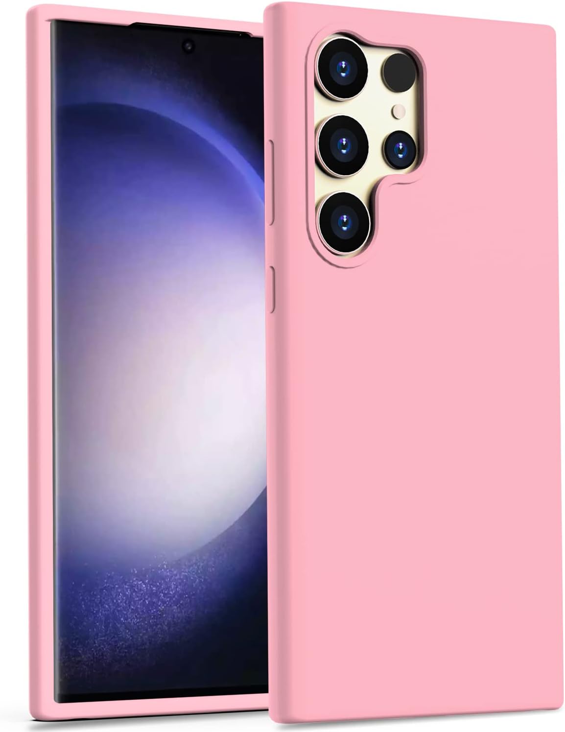 DEENAKIN Funda protectora de silicona para Samsung Galaxy S23 Ultra, suave y sedosa con forro de microfibra suave, funda protectora para Samsung