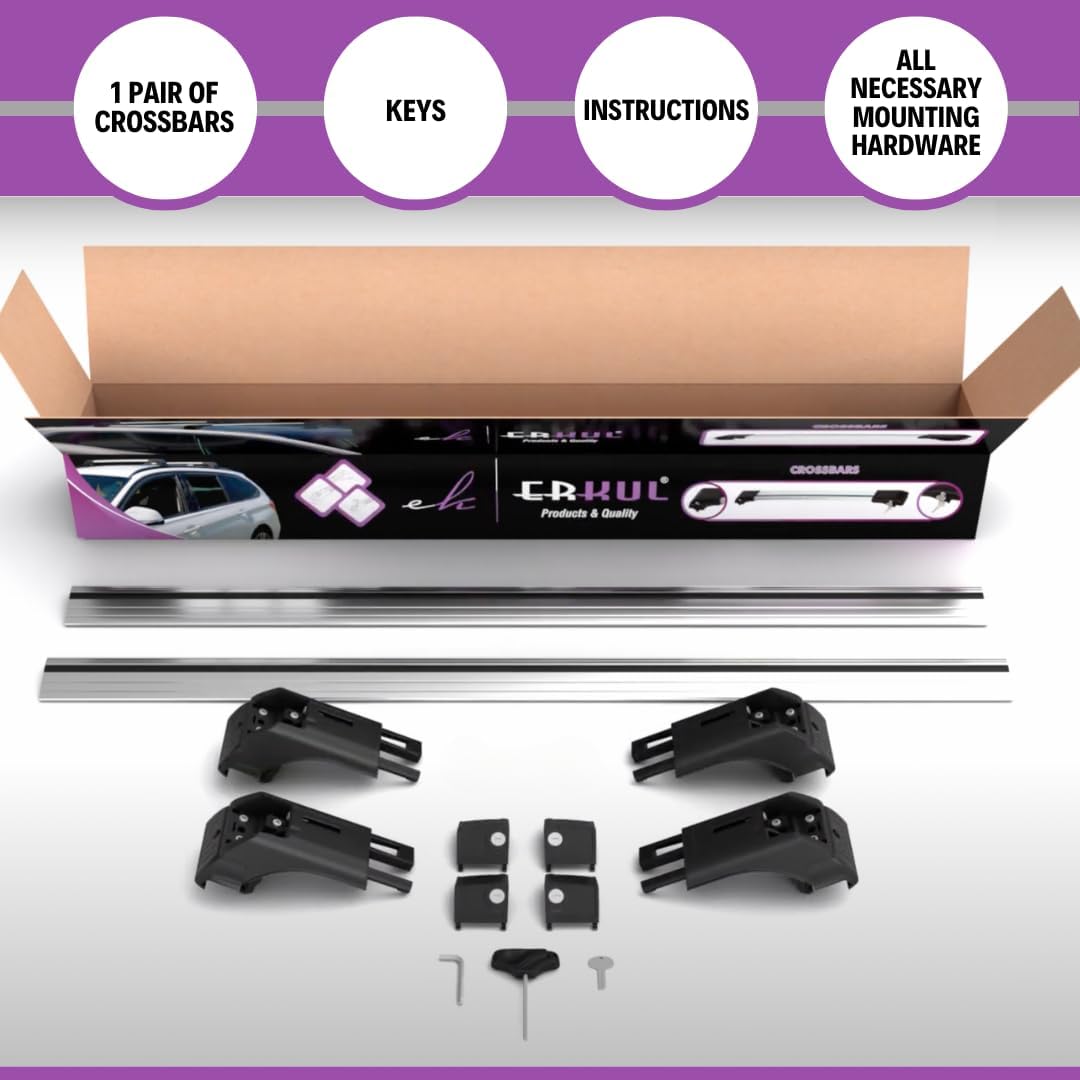 Barras transversales de techo para Audi Q7 2016-2024  Barras transversales de aluminio con bloqueo antirrobo para techo  Compatible con techos de