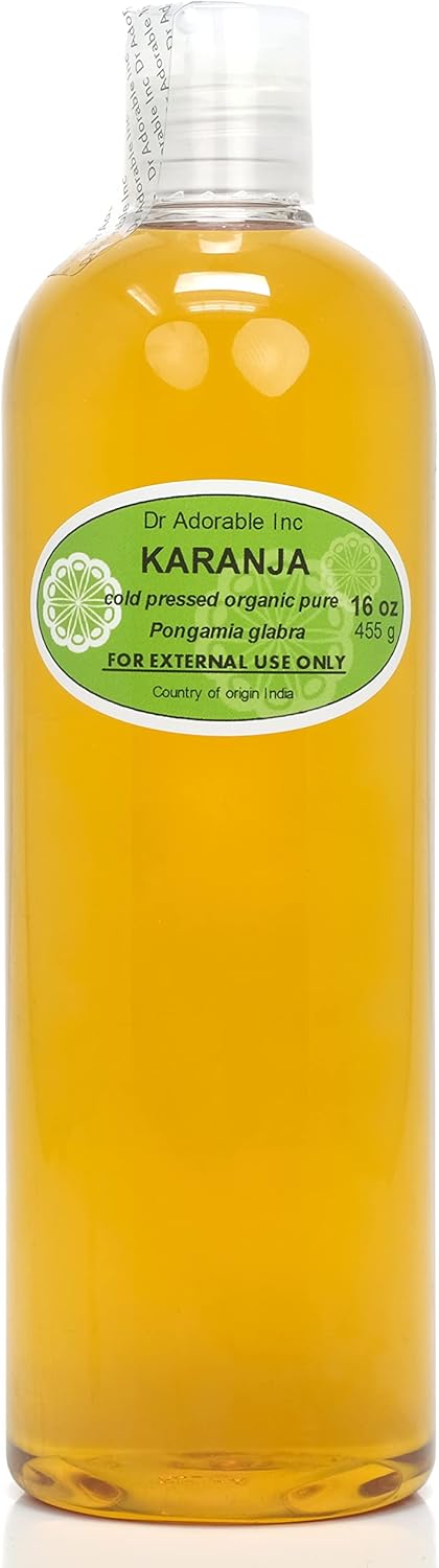Aceite de karanja de 16 onzas orgánico 100% puro sin refinar sin diluir