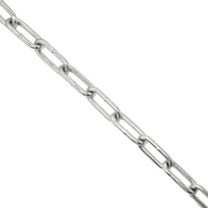 Cadena de bobina de eslabones rectos chapada en zinc de 20 x 10 pies, cadena de acero de soldadura de 0.19 pulgadas de grosor, cadena de eslabones Cadena de bobina de eslabones rectos chapada en zinc de 20 x 10 pies, cadena de acero de soldadura de 0.19 pulgadas de grosor, cadena de eslabones