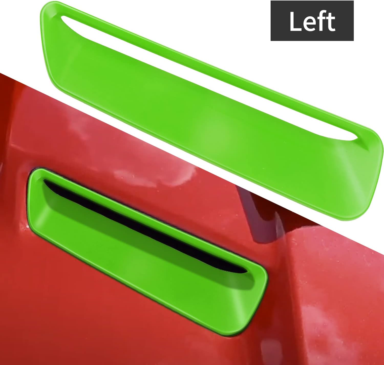 Mejiao Cubierta decorativa de ventilación de aire acondicionado para Dodge Challenger 2015-2020, color verde, 2 unidades