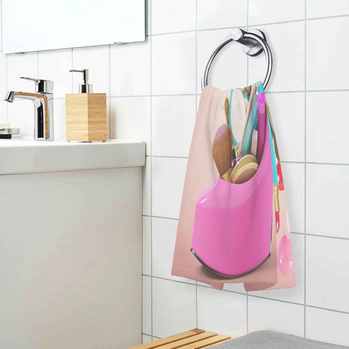 Nander Juego de 2 toallas de algodón de tacón alto, toallas de baño de secado rápido, toallas de mano suaves y transpirables para cocina, baño,