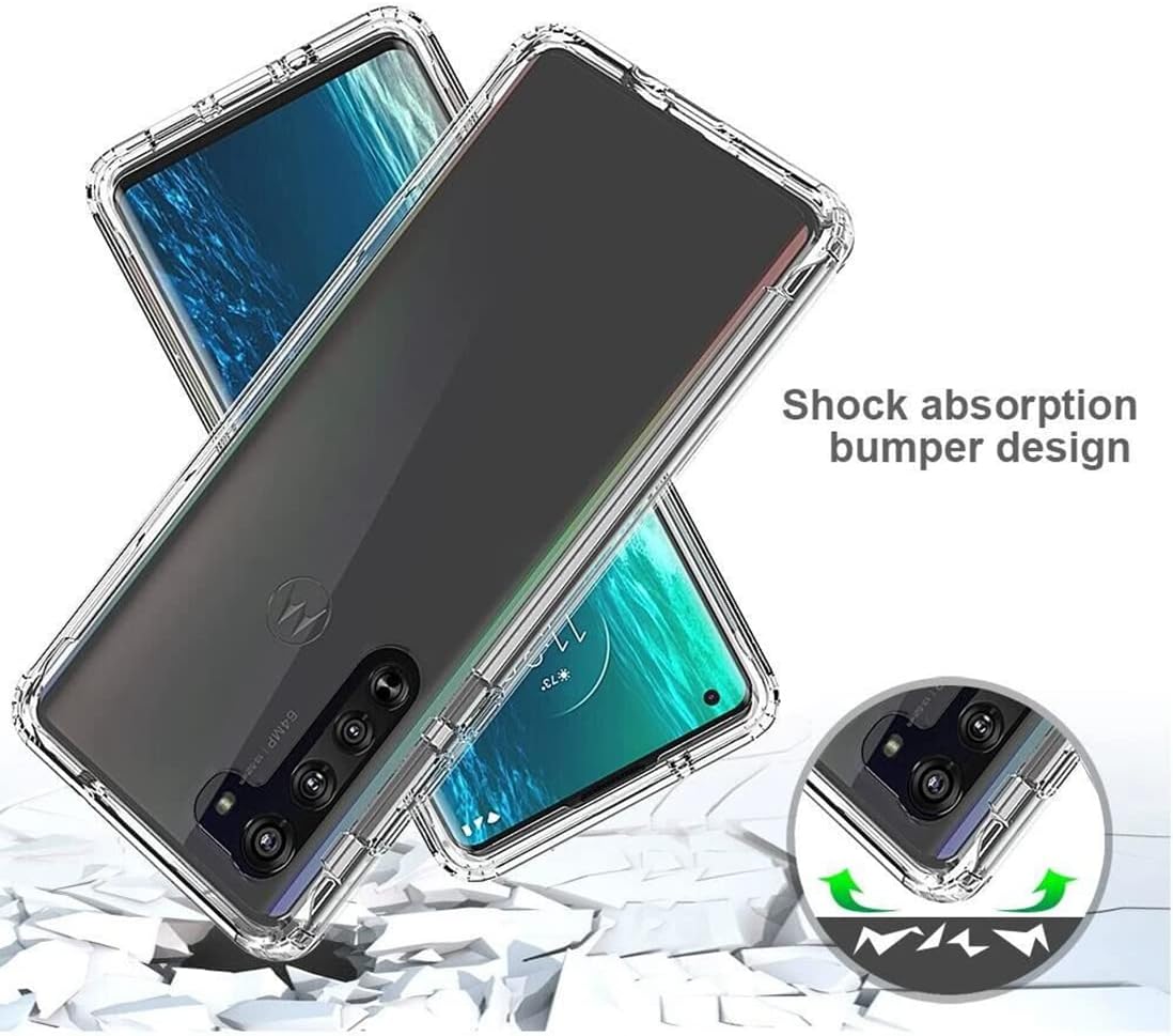 Vavies Compatible con Moto Edge CaseMoto Edge 5G 2020 XT2063-2, cuerpo completo, a prueba de golpes, transparente, flexible, funda protectora para