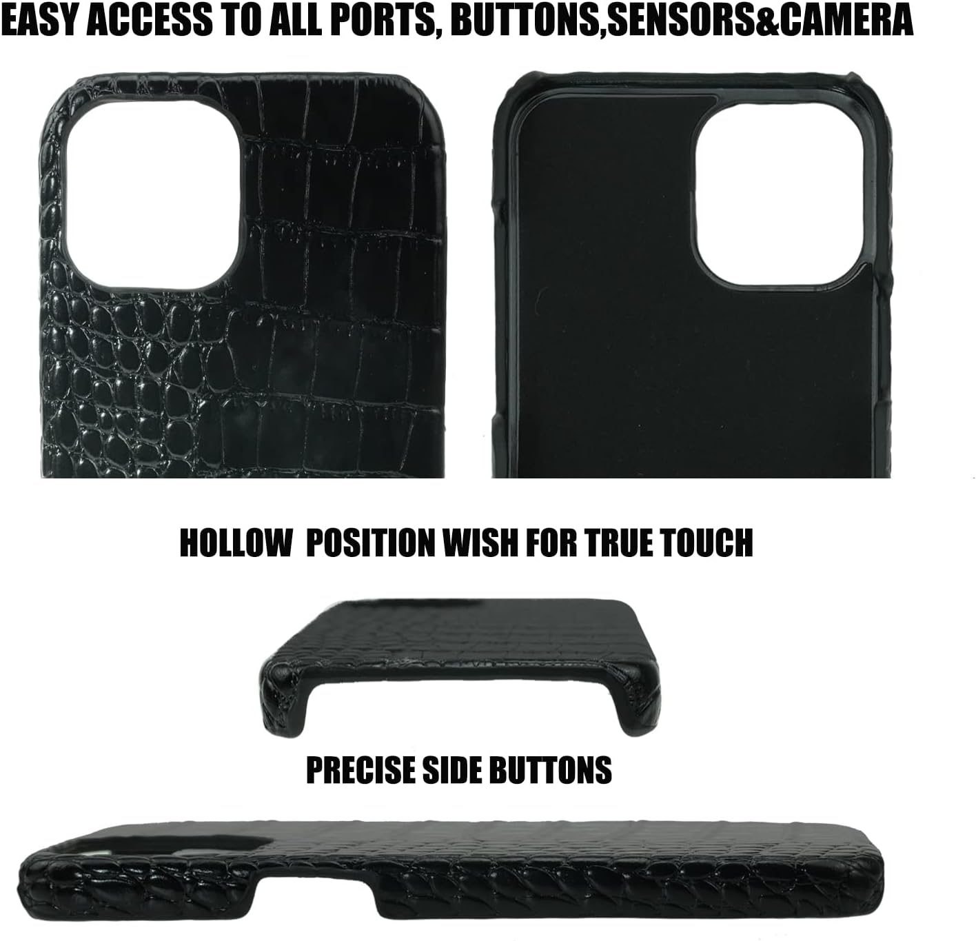 Funda de cuero para iPhone 11, diseño clásico retro, suave TPU delgado, a prueba de golpes, funda de cuero negro para iPhone 11, funda de lujo