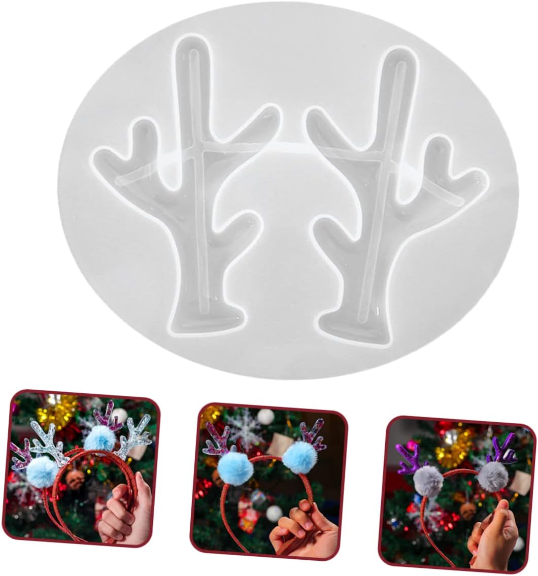 VILLCASE 9 piezas de moldes de cuernos con joyas para el cabello, moldes de silicona, moldes de tuile, suministros de fabricación de joyas de