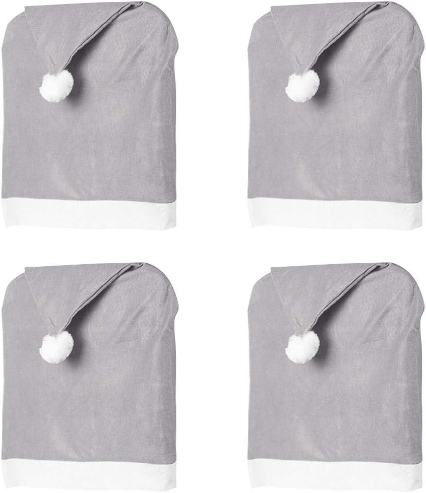 Decoración de Halloween, taburete de Navidad, sombrero grande, decoración gris, silla no tejida, decoración del hogar, funda para sofá cama (gris,