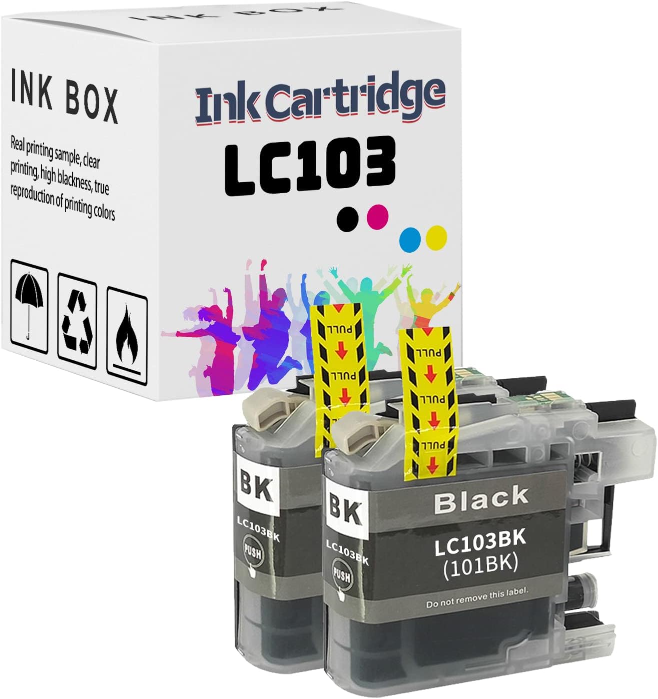 LC103 LC101 Cartucho de tinta de alto rendimiento compatible LC103 LC101 Cartuchos de tinta para impresoras Brother DCP-J152W MFC-J245 MFC-J285DW