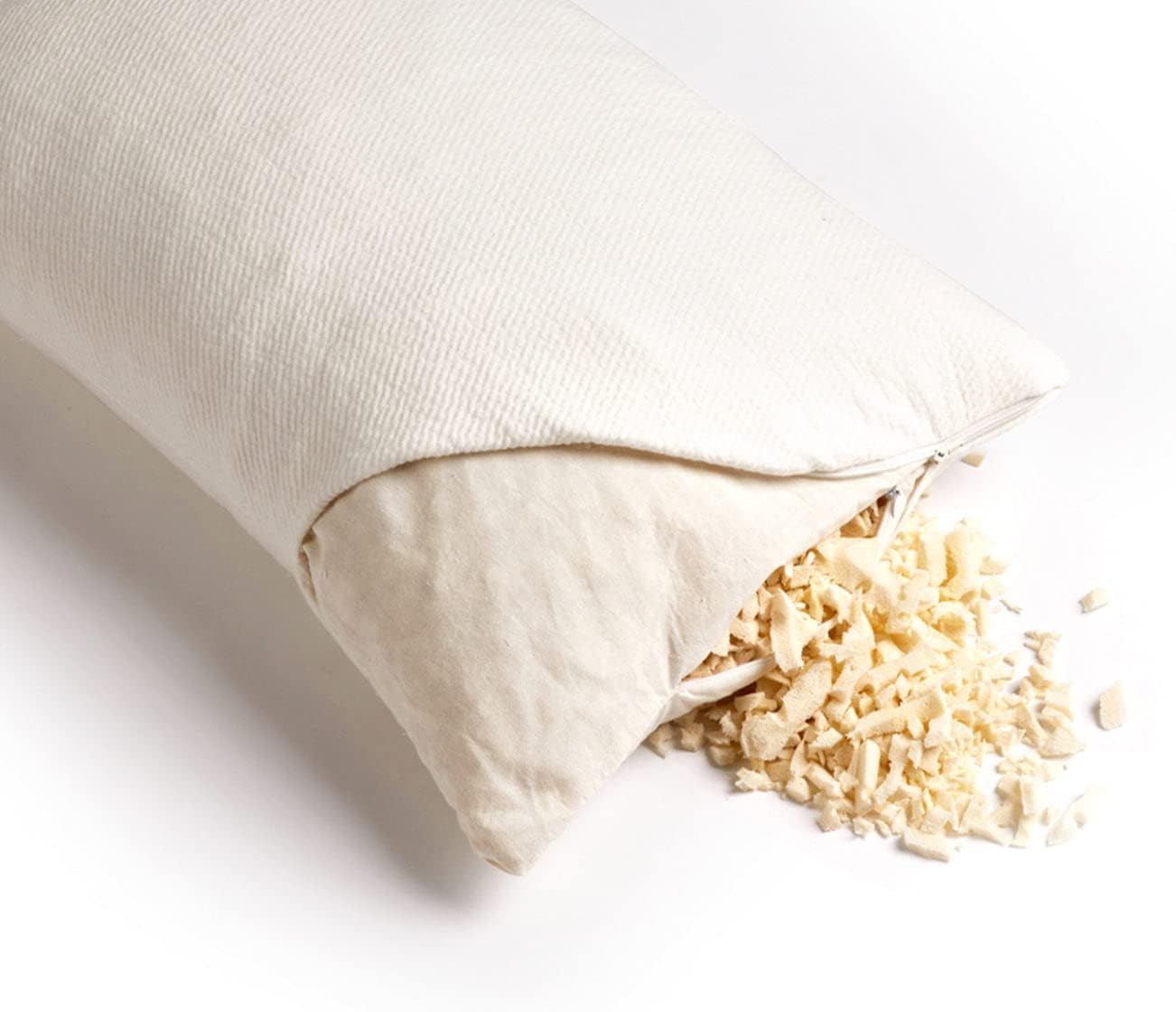 Almohada de espuma triturada de látex natural, tamaño estándar