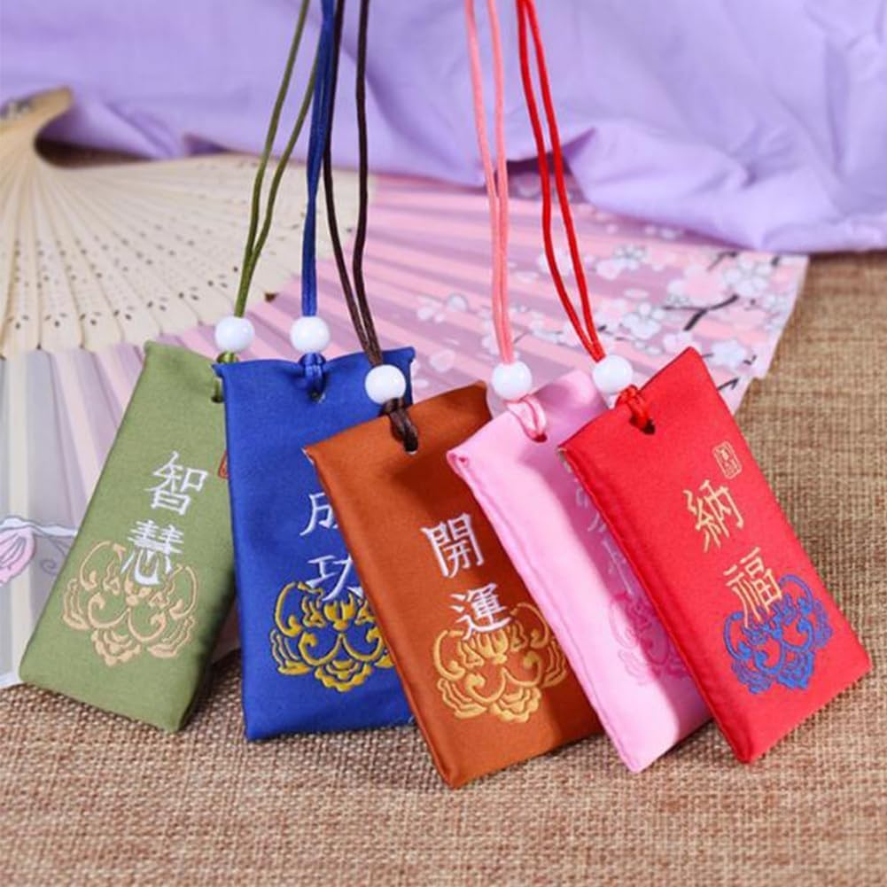 Bolsa de sal espiritual, sal espiritual con bolsita, collar budista espiritual de la bolsa de la sal, talismán chino clásico bolsa de sal espiritual