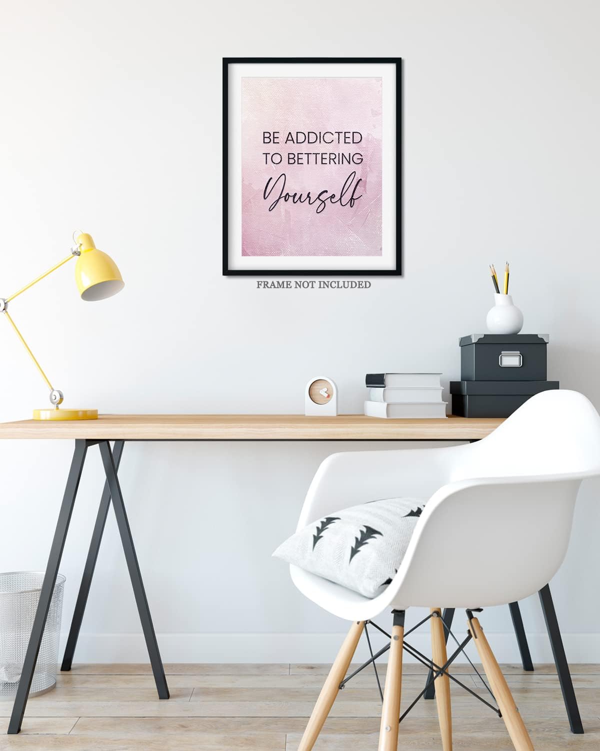 Govivo Regalos inspiradores para mujeres  Arte de pared motivacional  Sé adicto a mejorarte a ti mismo  Decoración de dormitorio edificante
