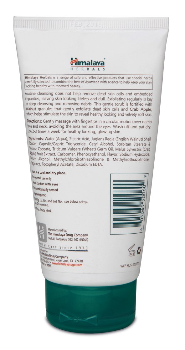Himalaya Exfoliante suave de nueces para limpieza profunda y piel renovada, 5.07 onzas