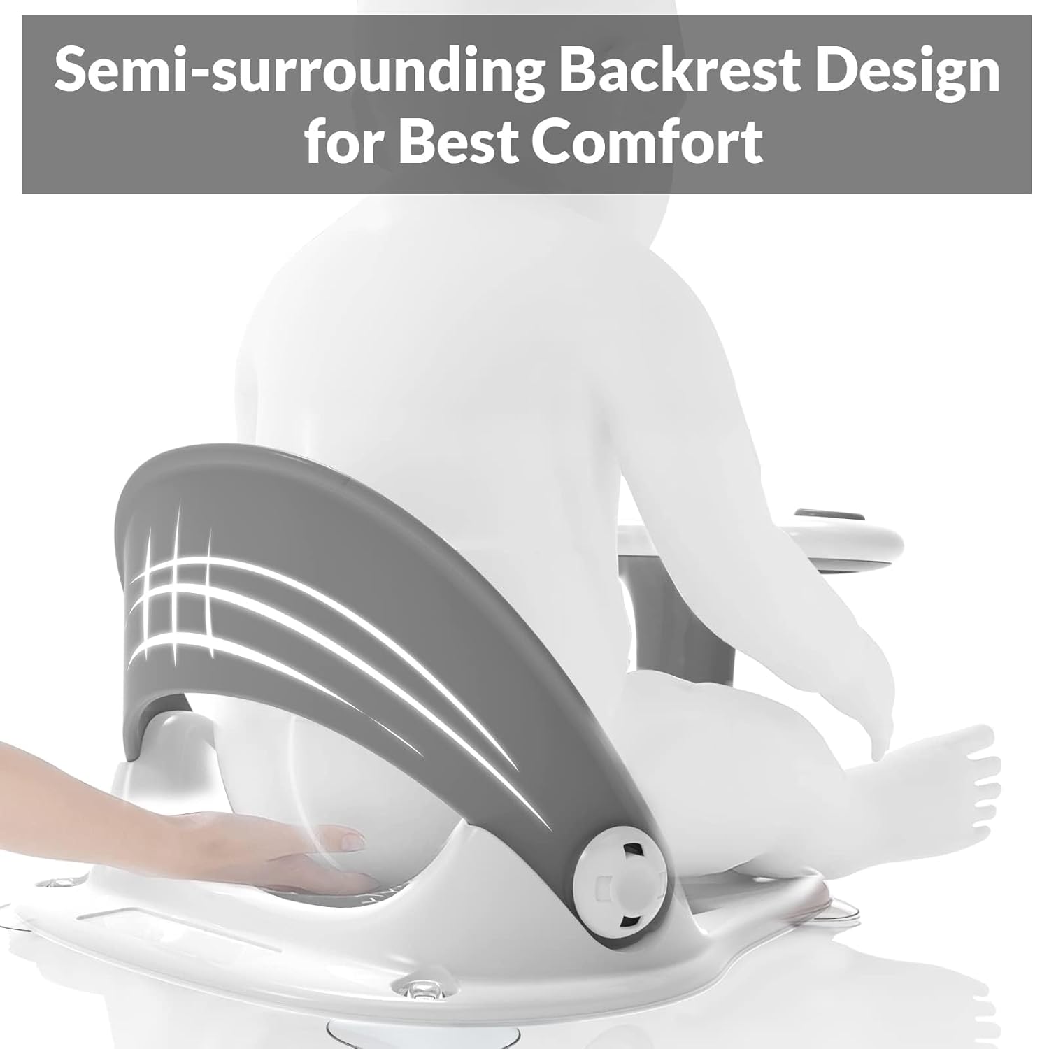 Asiento de baño infantil con termómetro, ventosas, juguetes, silla de baño para bebés de 6 meses en adelante