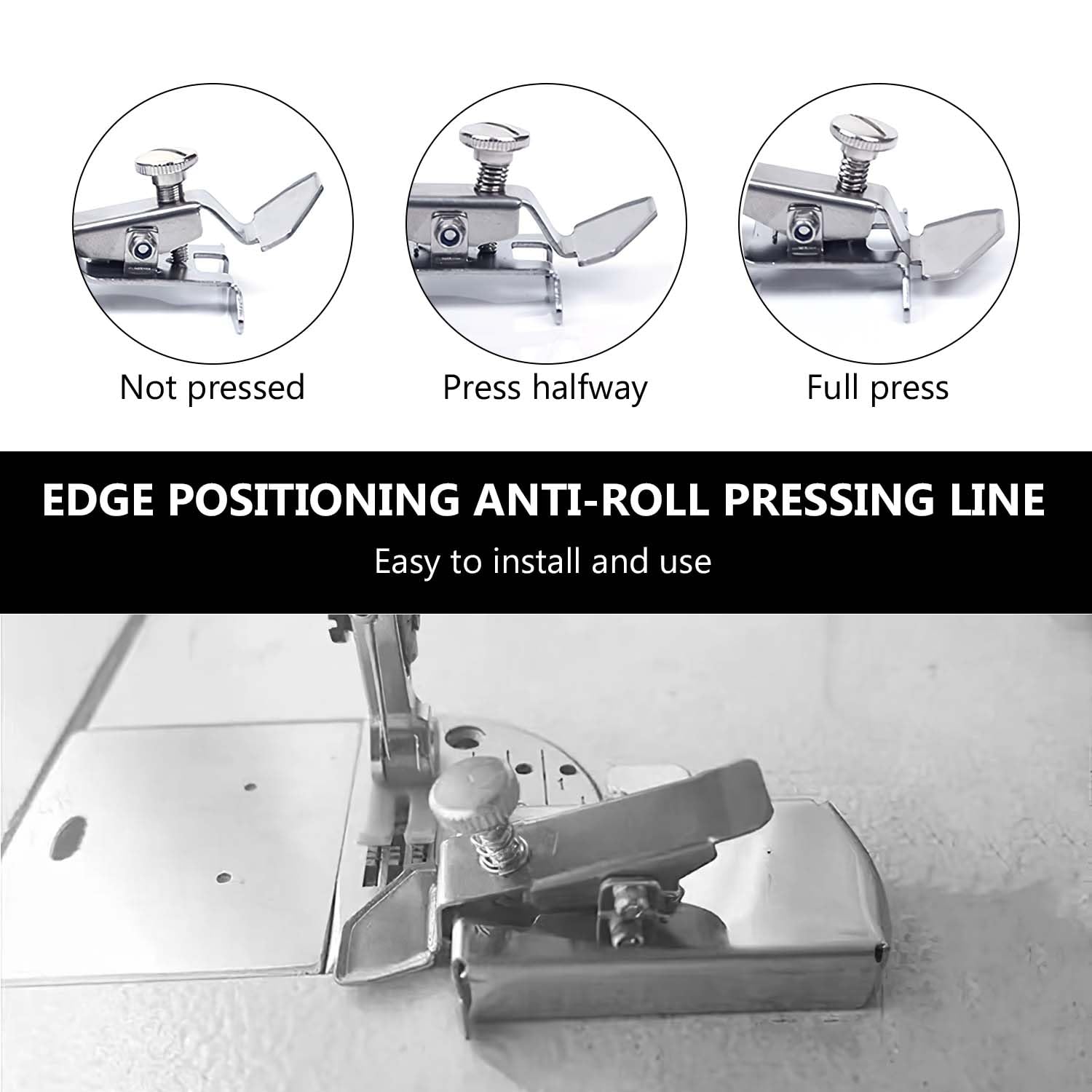 Guía de costura magnética para máquina de coser, accesorio universal para máquina de coser, medidor de costura de dobladillo inferior lineal