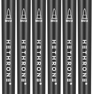 Hethrone Marcadores para adultos para colorear bolígrafos de doble punta para colorear con punta fina para caligrafía, pintura y dibujo, 6 unidades, Hethrone Marcadores para adultos para colorear bolígrafos de doble punta para colorear con punta fina para caligrafía, pintura y dibujo, 6 unidades,