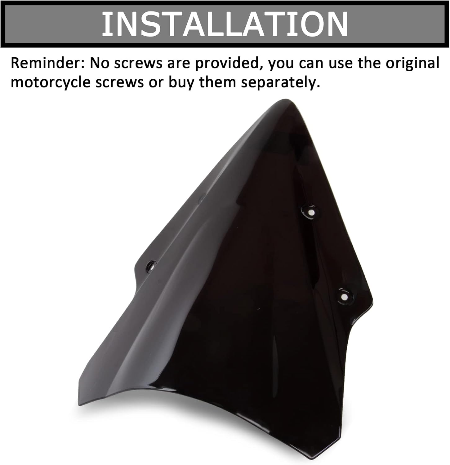 Parabrisas doble burbuja para Ninja 650 ER6F 2017 2018 2019 (negro)