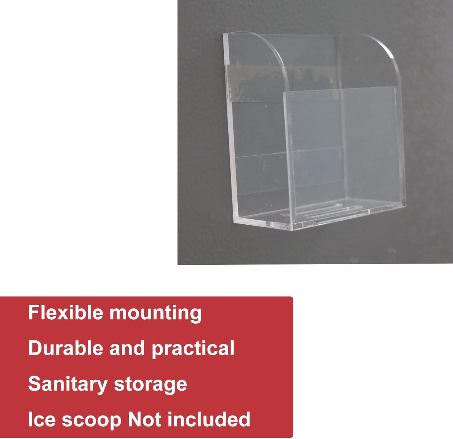 PIAOLGYI Soporte para cuchara de hielo, accesorio para colocar en la encimera, para colocar en la pared, para colocar en la pared (cuchara de hielo