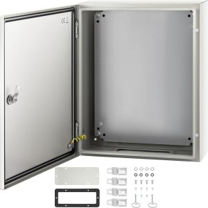 VEVOR NEMA Caja de acero de 20 x 16 x 6 pulgadas, caja eléctrica de acero NEMA 4X, IP66 impermeable y a prueba de polvo, caja de conexiones VEVOR NEMA Caja de acero de 20 x 16 x 6 pulgadas, caja eléctrica de acero NEMA 4X, IP66 impermeable y a prueba de polvo, caja de conexiones