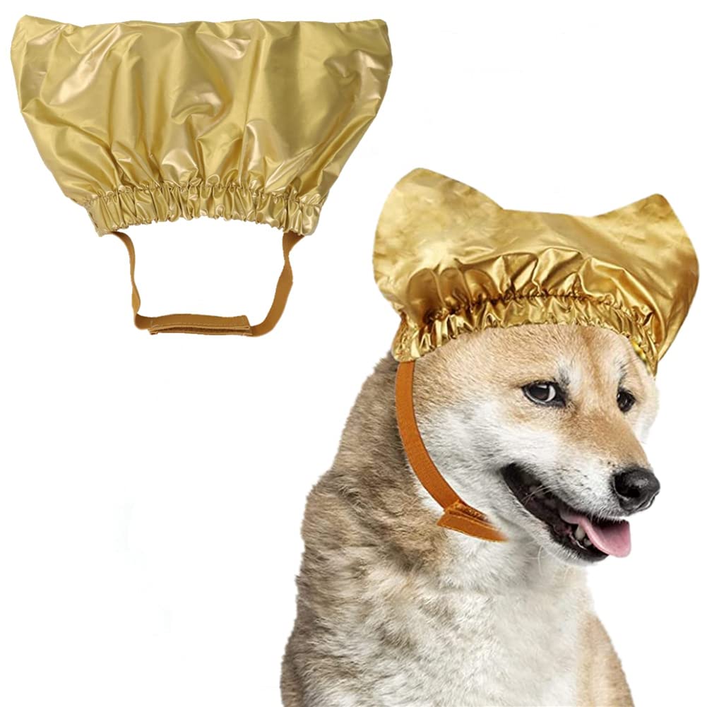 Gorro de ducha para mascotas, impermeable, reutilizable, con correa ajustable para evitar el agua en las orejas, arnés elástico para gatos, perros,