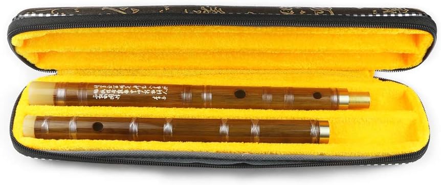 Flauta Dizi (clave de C, D, E, F, G), de bambú amargo, negra, para principiantes y profesionales, con juego de membrana, pegamento y protector. Este