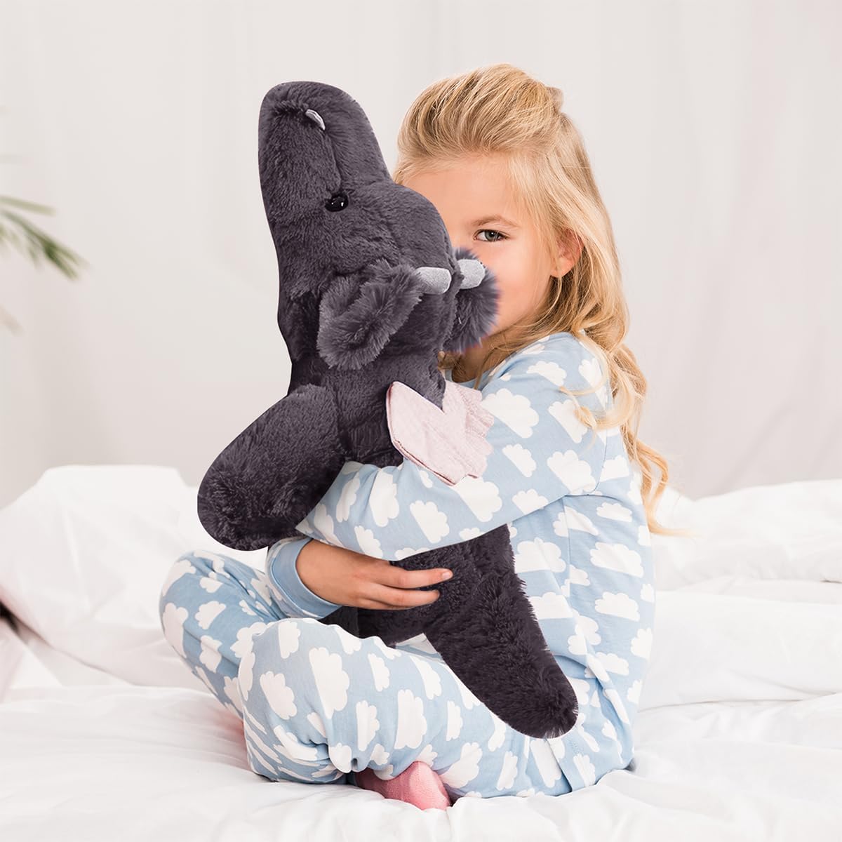 Peluche de dragón negro de 19 pulgadas, lindo y gigante de peluche kawaii, juguete de peluche para abrazar, juguetes de peluche para cumpleaños de