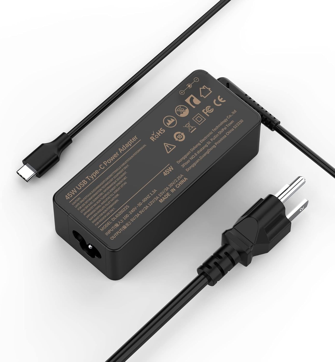 Cargador USB-C de 45 W para Acer Chromebook Spin 11 13 R13 15 314 315 CP311 CP315-3H CP713 CB5-312T-K5X4 CP311-1H CP311-2H CP311-1H-C1FS C5PN