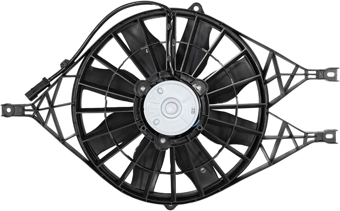 DNA Motoring OEM-RF-0078 CH3115119 Reemplazo del conjunto del ventilador de refrigeración del radiador estilo fábrica, negro