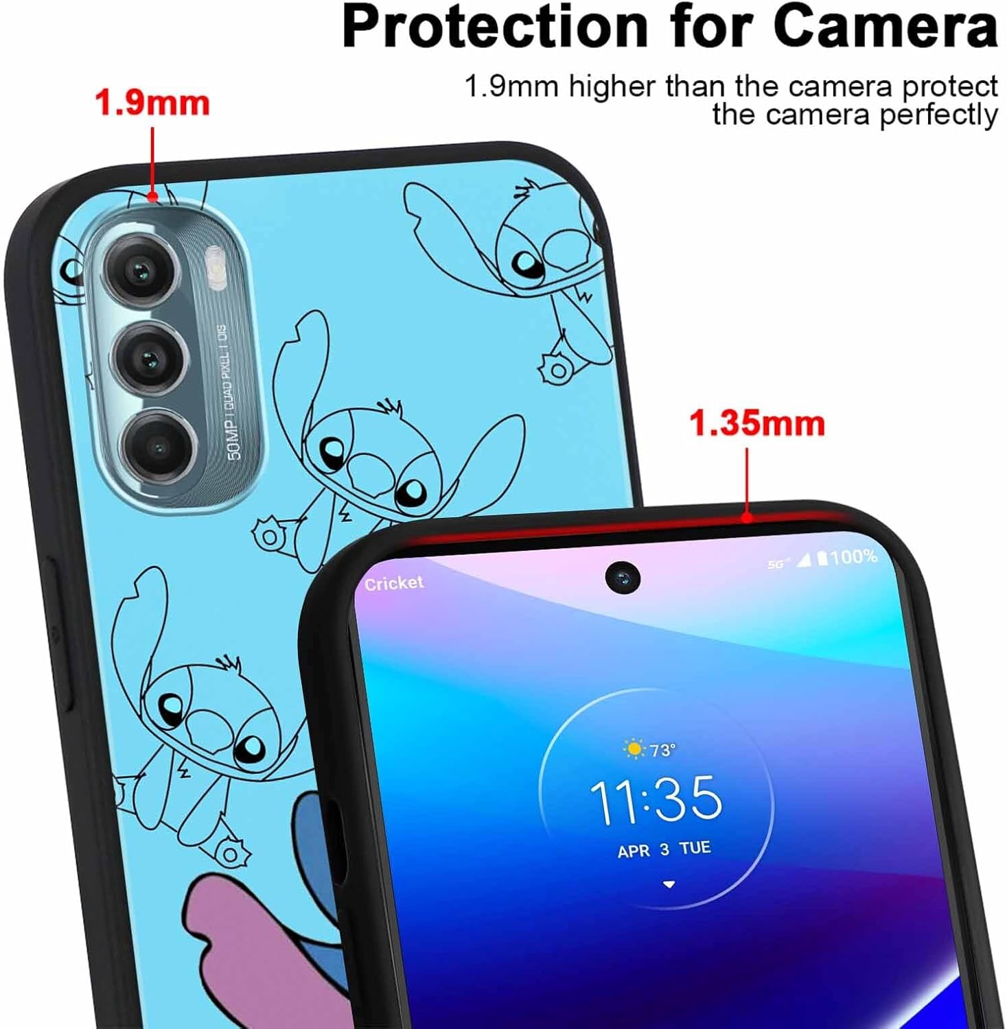 Paquete de 2 bonitas fundas de teléfono de anime para Motorola Moto G Stylus 5G (2022), funda 6.8, funda protectora de TPU suave a prueba de golpes