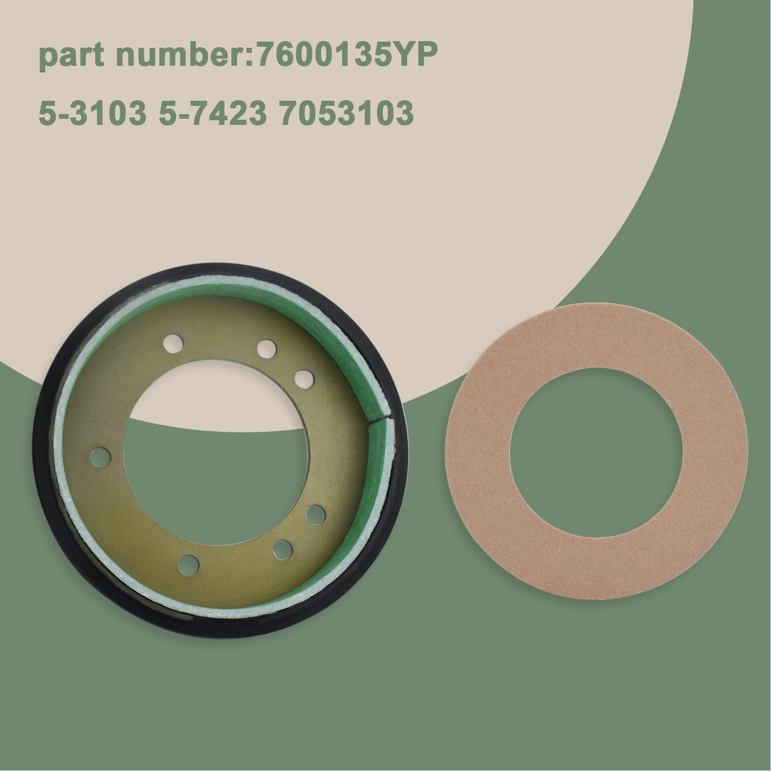EZYPAK 5-3103 Drive Disc with Liner Compatible with Snapper 7600135YP 5-7337 5-7423 7053103 76-014 7600135 Lawn Mowers