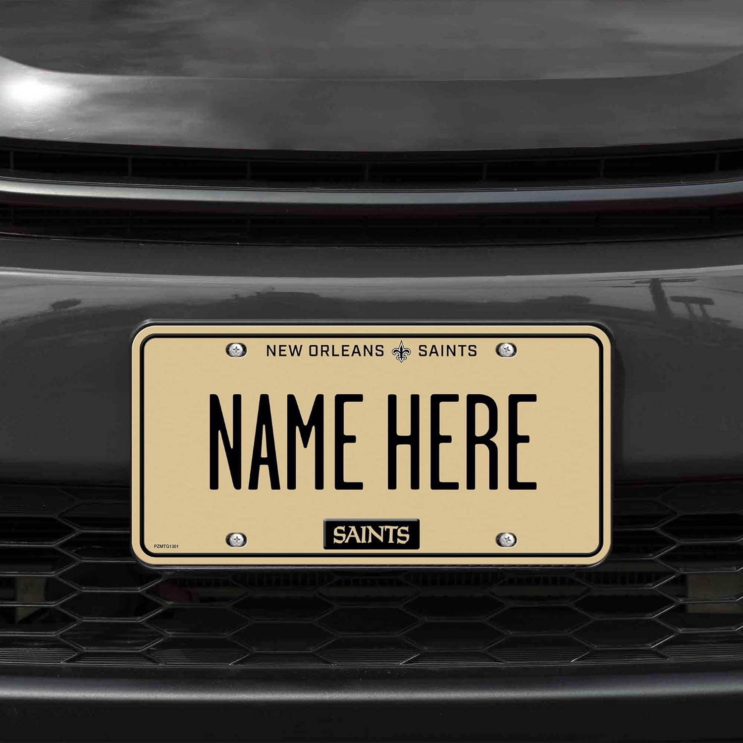 Rico Industries Placa de matrícula personalizada con licencia de los New Orleans Saints, etiqueta personalizada de metal de 6 x 12 pulgadas con