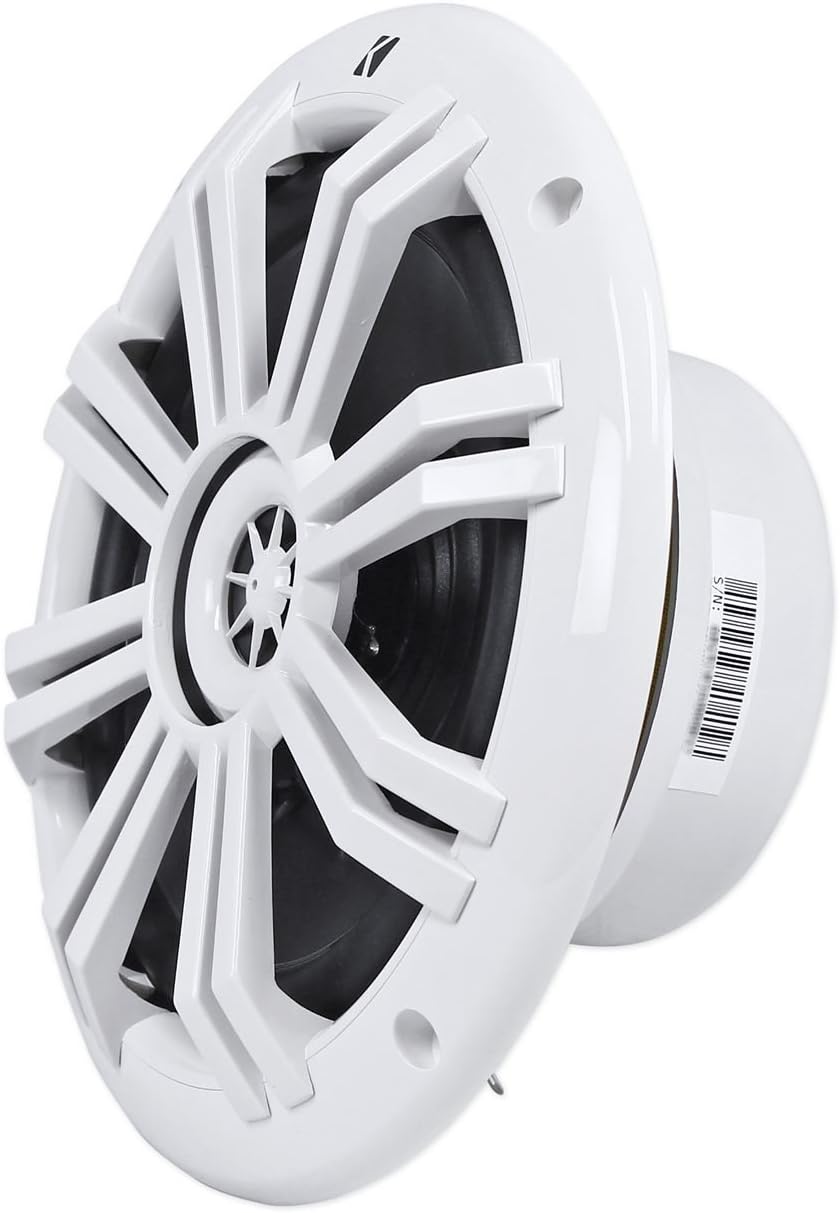 Paquete JVC KD-X33MBS – Receptor de medios digitales marinos de 1DIN con Bluetooth, USB y control Pandora + par de altavoces Kicker 41KM604W 6.5