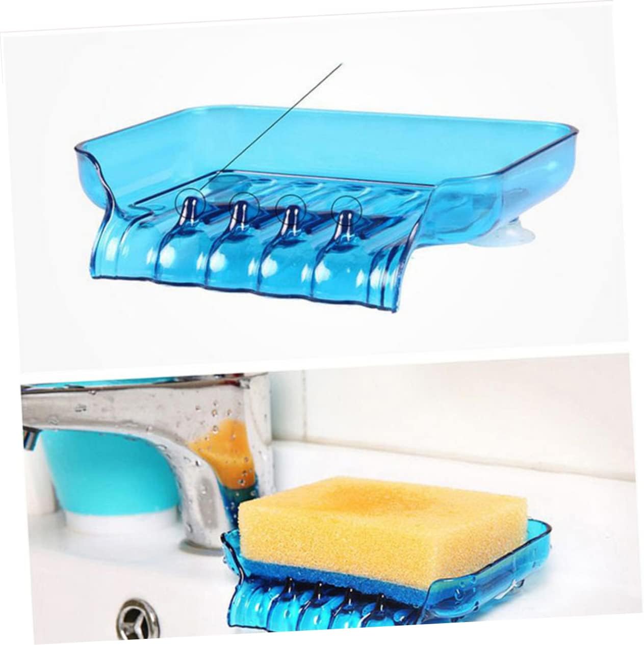 Cabilock Soporte para jabón resistente, 8 piezas, jabonera de baño, soporte para esponja, cesta de jabón, soporte de jabón ligero y colorido