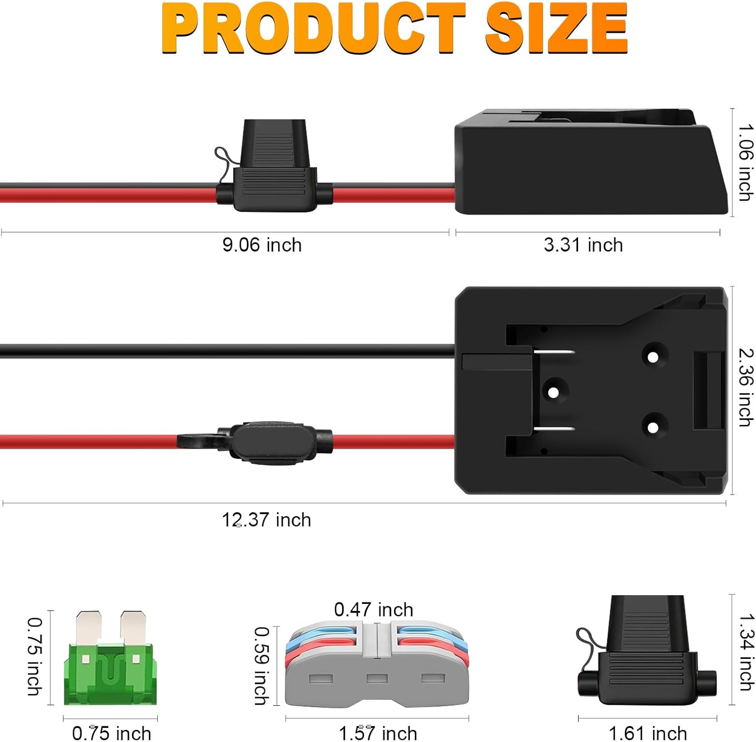 Paquete de 2 adaptadores de batería de Power Wheels para Milwaukee M18 Adaptador de batería de 18 V y Dewalt 20 V Power Wheels conversión de batería