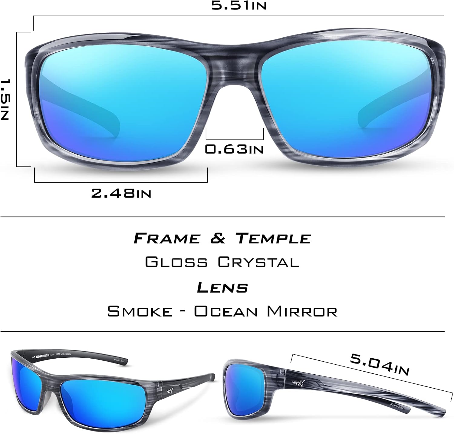 KastKing Kateel Lentes de sol deportivos, polarizados, para hombres y mujeres, ideales para conducir, pesca, ciclismo y correr, protección