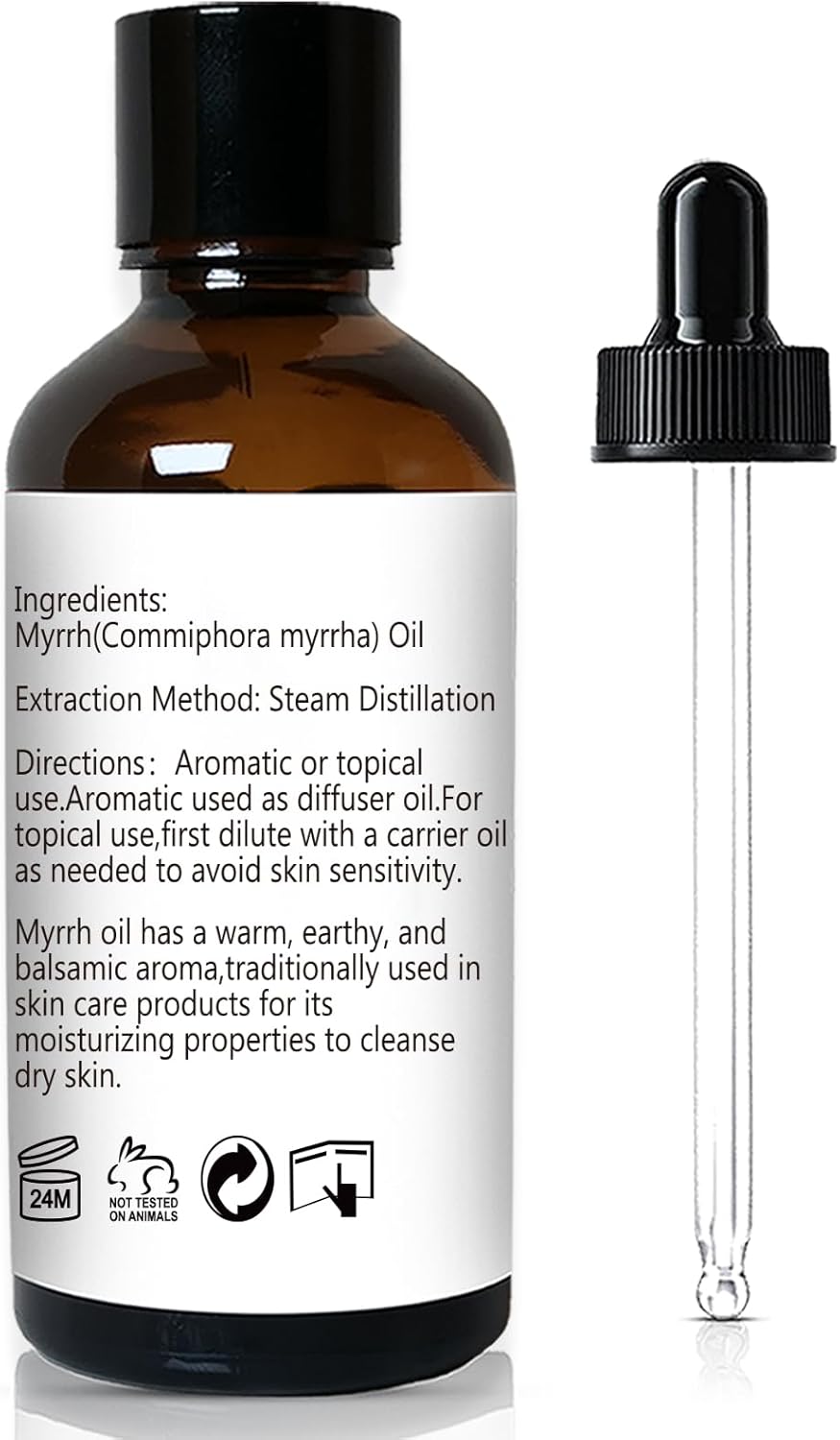 Aceite esencial de mirra, 100% puro, 1.0 fl oz, GM Gumili, aromaterapia, cuidado de la piel, difusor para el hogar