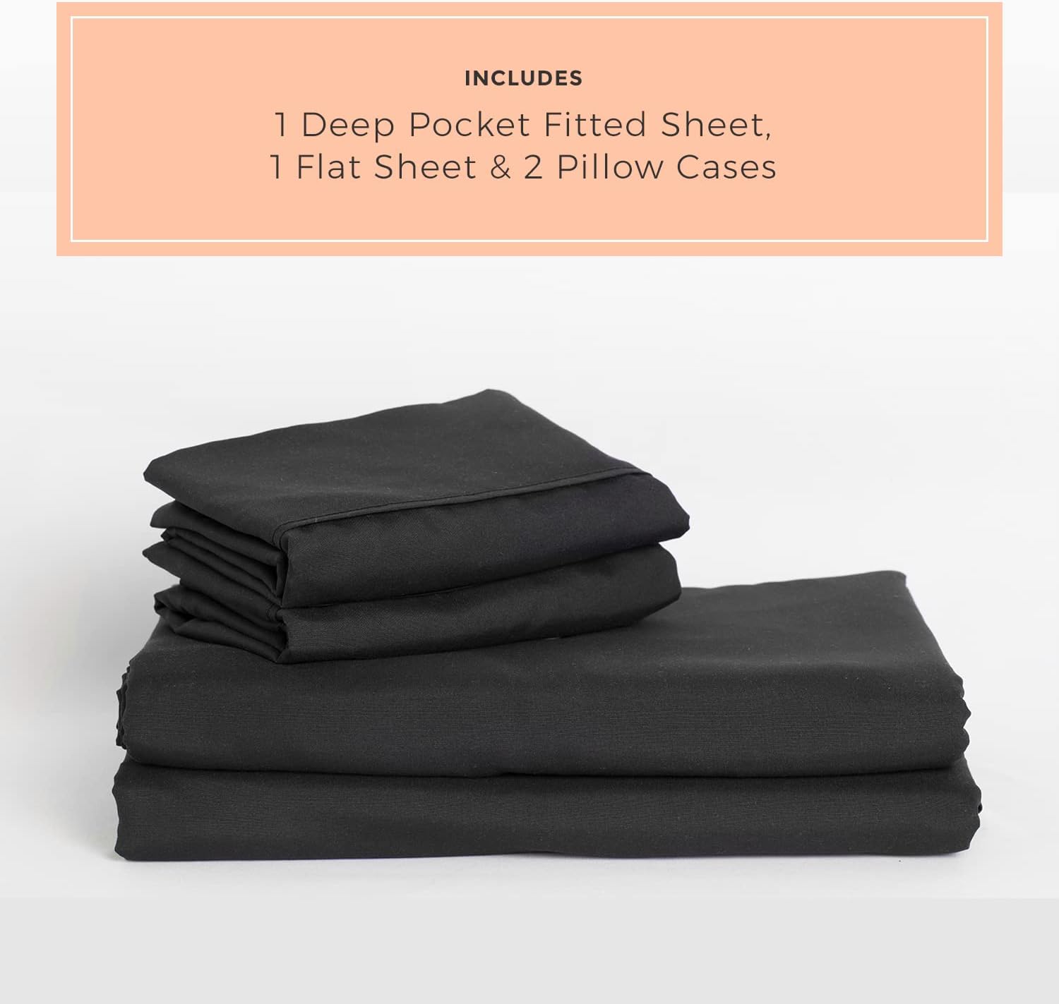 PeachSkinSheets – Juego de sábanas para los sudores nocturnos Auténtico juego de sábanas suaves que absorben la humedad, 1500 hilos.