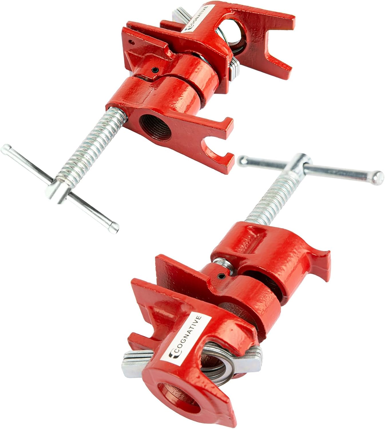COGNATIVE Abrazaderas de tubo de 34 pulgadas para carpintería de hierro fundido resistente abrazaderas de tubo de liberación rápida con soporte para