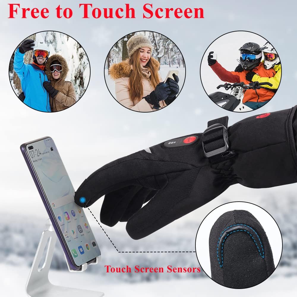 Savior Heat Guantes ed para hombres y mujeres, guantes eléctricos recargables con calefacción, adecuados para el trabajo al aire libre en invierno,