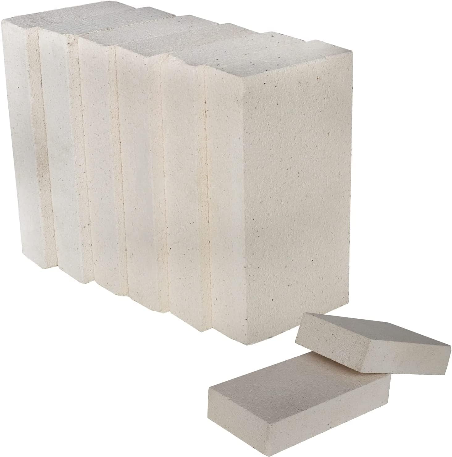 SIMOND STORE Ladrillos de fuego aislantes para forja, 1.75 x 4.5 x 9 pulgadas, paquete de 8 ladrillos de fuego suaves para horno, estufa de leña,